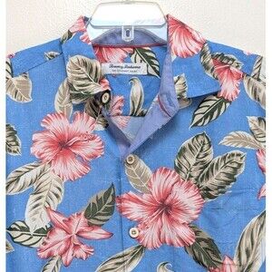 Tommy Bahama Sz M Coconut Point Shirt Mens Hibiscus Cay IslandZone Camp Shirt